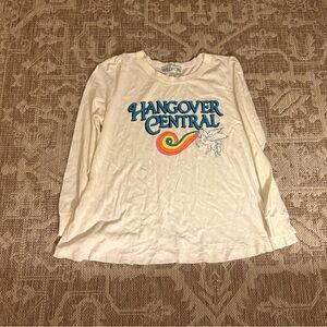 Wildfox Hangover Central Rainbow Unicorn long sleeve